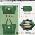 thumbnail image 4 of Green ABS 2-Piece Expandable Luggage Set with TSA Lock, 360° Spinner Wheels Lightweight Suitcases, 4 of 9