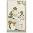 thumbnail image 2 of George Barbier 11x14 Black Ornate Wood Framed Double Matted Museum Art Print Titled: Japanese Blouse (1913), 2 of 5