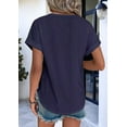 thumbnail image 5 of Womens Short Sleeve Tops Navy XXL, 5 of 8