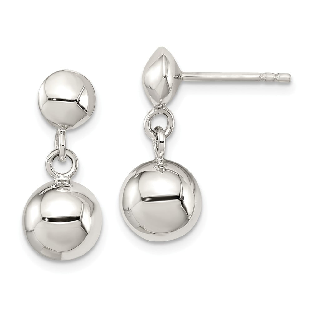Sterling Silver 8mm Ball Drop Dangle Earrings