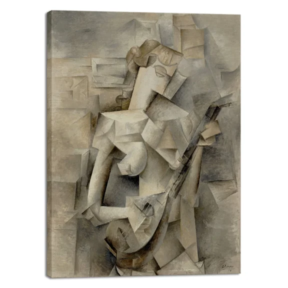 Canvas Prints Girl With A Mandolin 1910 By Pablo Picasso Abstractwall Art