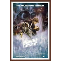 Star Wars: The Empire Strikes Back - The Saga Continues One Sheet Wall Poster, 22.375" x 34", Framed