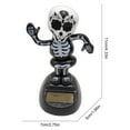 thumbnail image 4 of Dancing Skeleton Car Decoration with Solar Power - Halloween Bobblehead for Dashboard, Outdoor Auto Decor, Funny Moving Figure Toy - Black, 4 of 9