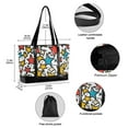 thumbnail image 2 of FORMRS Canvas Laptop Tote Bag for Women with 15.6" Computer Compartments Shoulder Handbag, Colorful Stars, 2 of 7