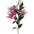 thumbnail image 2 of 6 Heads/Branch Easter Vivid Artificial Lily Flower Branch Home Wedding Party Decor, 2 of 8