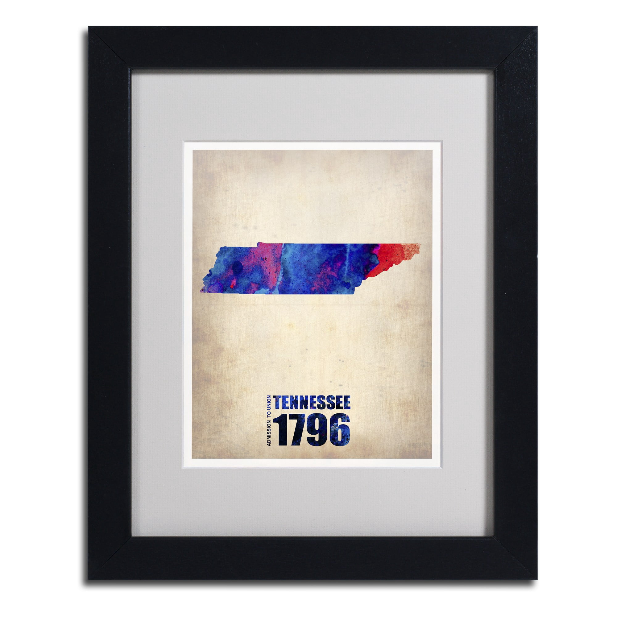 Matted art under acrylic in a wood frame