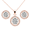 Rose Gold, variant on Cate & Chloe Blake 18k White Gold Plated Halo Jewelry Set with Simulated Diamonds Gift for Women