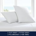 thumbnail image 5 of Nautica - Queen Sheets, Cotton Percale Bedding Set, Crisp & Cool, Stylish Home Decor (Solid White, Queen) Queen Queen, 5 of 6
