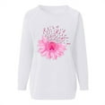 thumbnail image 6 of Aboser Women's Breast Cancer Awareness T Shirts Fashion Pink Ribbon Graphic Sweatshirt Casual Long Sleeve Shirt Tops Cozy Round Neck Pullover Blouse, 6 of 6