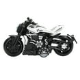 thumbnail image 3 of Modèle de Moto en Alliage, Jouet de Simulation de Moto à Double Roue pour 3+ Ans pour Extérieur Blanc, 3 of 8