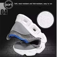 thumbnail image 5 of Men's Net Shoes Large Size Breathable Sports Shoes Soft Comfortable and Light With Casual Shoes Lazy shoes Gray 10 UK, 5 of 7