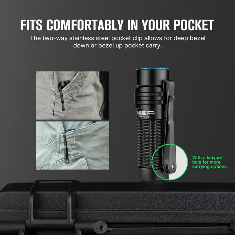 OLIGHT Warrior Nano Tactical Flashlight, 1200 Lumens Rechargeable
