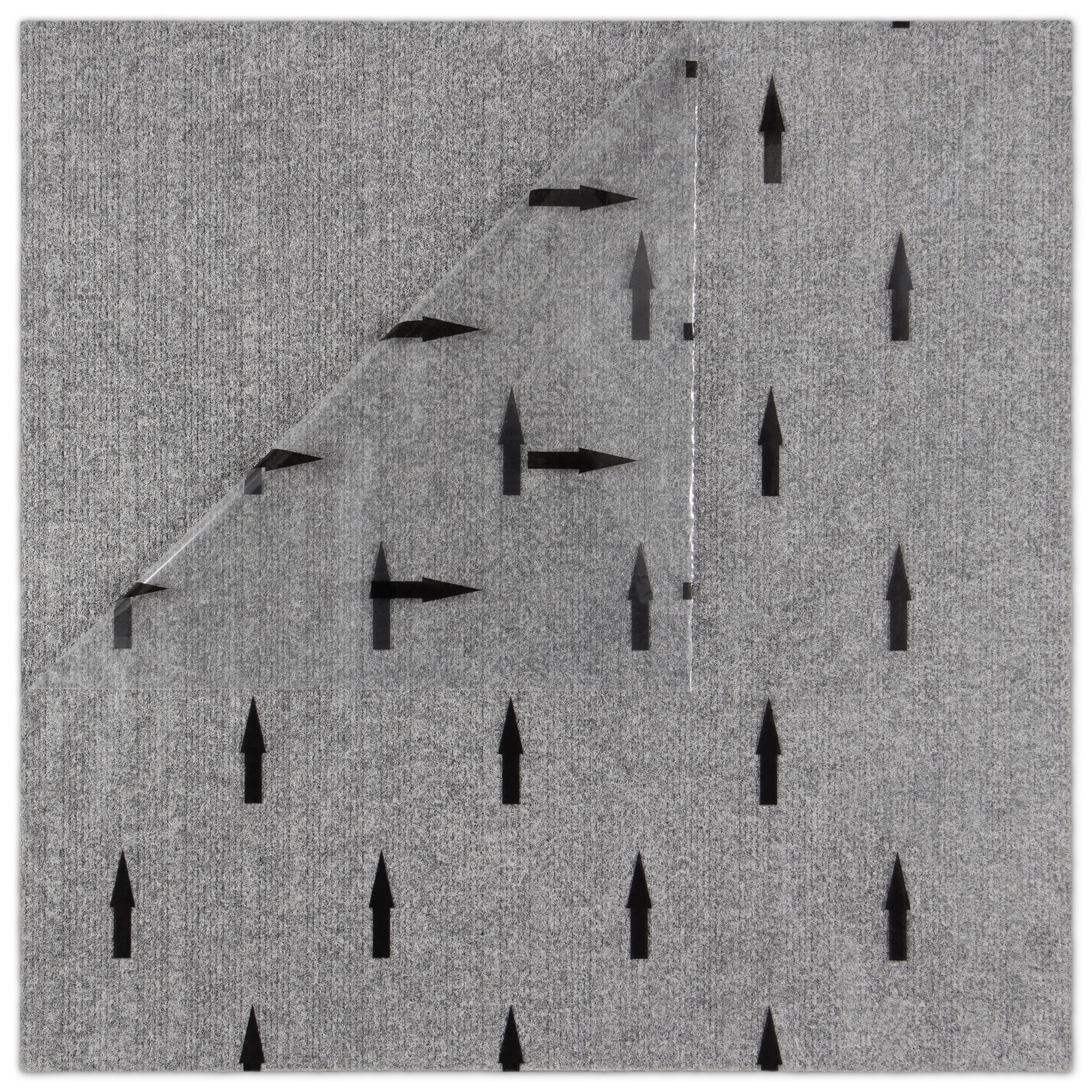 Roma Stripe Rib Gray Residential 24 in. x 24 in. Peel and Stick Carpet Tile Square 60 Sq. ft. 15 Tiles Per Box