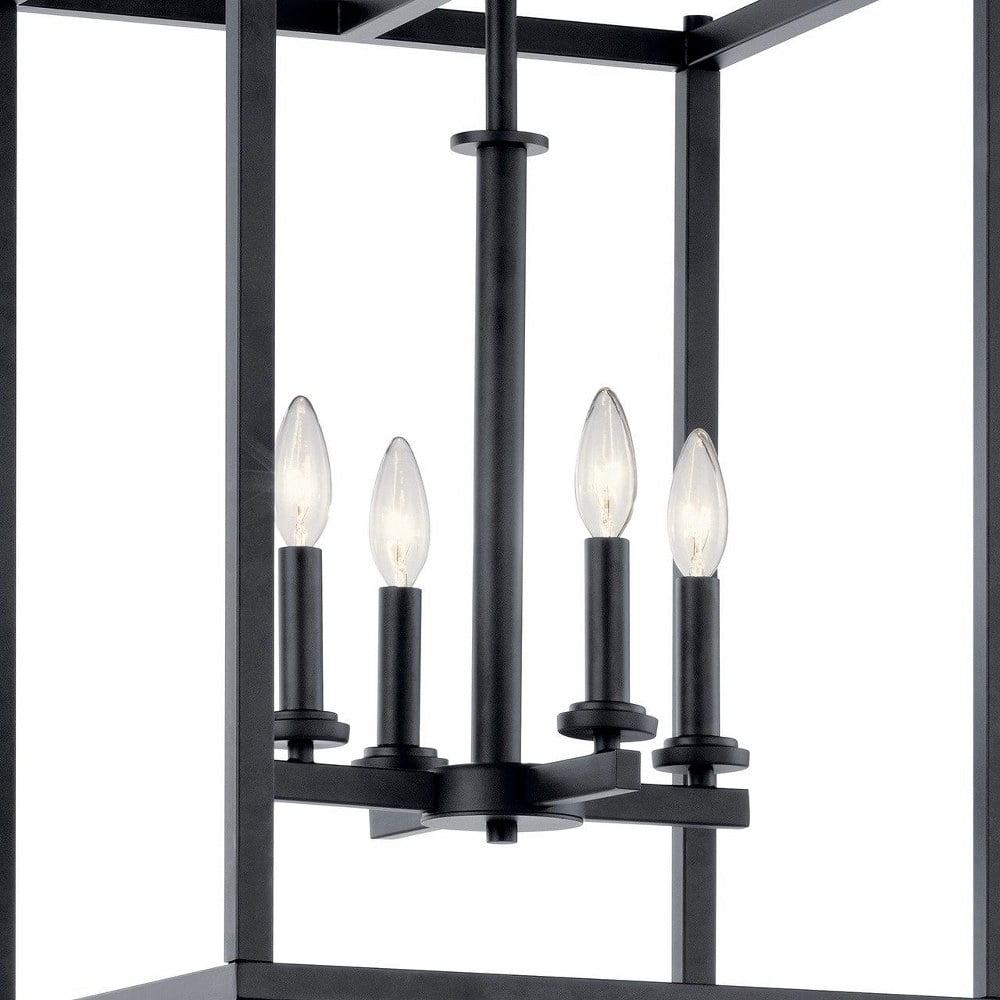 Mid Century Modern Industrial Four Light Chandelier-Olde Bronze Finish Bailey Street Home 147-Bel-2279348