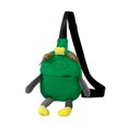 thumbnail image 3 of Bolso bandolera de felpa para el día a día, monedero de viaje versátil e informal. Verde, 3 of 8