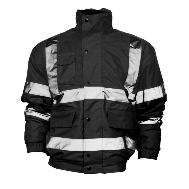 Yoko - Chaqueta reflectante estilo bomber para hombre (Negro) Yoko UTBC1248_black