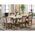 thumbnail image 3 of East West Furniture 7-Piece Modern Dining Table Set - 6 Parsons Dining Room Chairs and Rectangular Table Hardwood Structure, 3 of 6