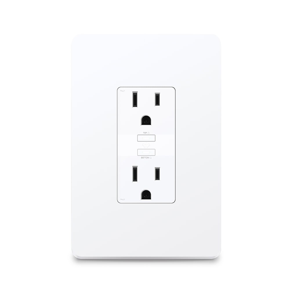 Smart Wi Fi In Wall Outlet White 2 Outlets No Hub Reque... 