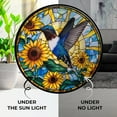 thumbnail image 3 of Hummingbird Stained Glass Sun Catcher with Mountain Stained Glass Window Hanging, Suncatchers for Windows Hanging, Lavender Wall Decor, for Women/Friends/Lover, 3 of 5