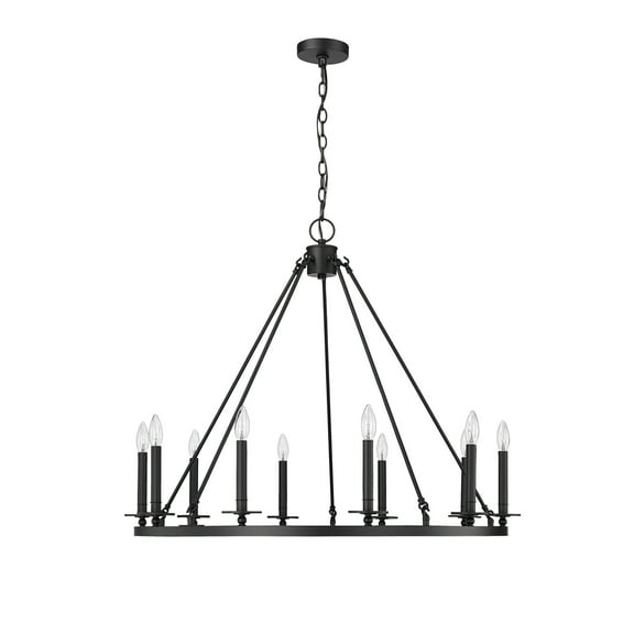 Millennium Lighting  Florence 6 Light Chandelier Ceiling Fixture in Matte Black 10 Light