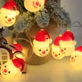 thumbnail image 5 of Payaso navideño Luz nocturna con forma de lindo, luces de para niños, cumpleaños, hogar, camping, decoración de tienda de campaña(Batería)(3.20 metros y 20 luces), 5 of 5