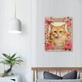 thumbnail image 3 of Nawypu Canvas Wall Art Poster with Funny Shabby French Cat Persian Vintage Pink Roses Floral Painting Poster Farmhouse Home Wall Decor for Bedroom Bathroom, Cat Lover Gifts,, 3 of 4