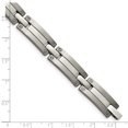 thumbnail image 3 of Grey Titanium bracelet Men's 8.5 in 8 mm Brushed and Polished 8.5in, 3 of 3