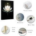 thumbnail image 5 of ZHONGYUTONG Black and White Zen Canvas Wall Art Glowing White Lotus Flower Painting Prints Spa Bathroom Decor for Spiritual Meditation Yoga Room Framed (20.00" x 30.00"), 5 of 6