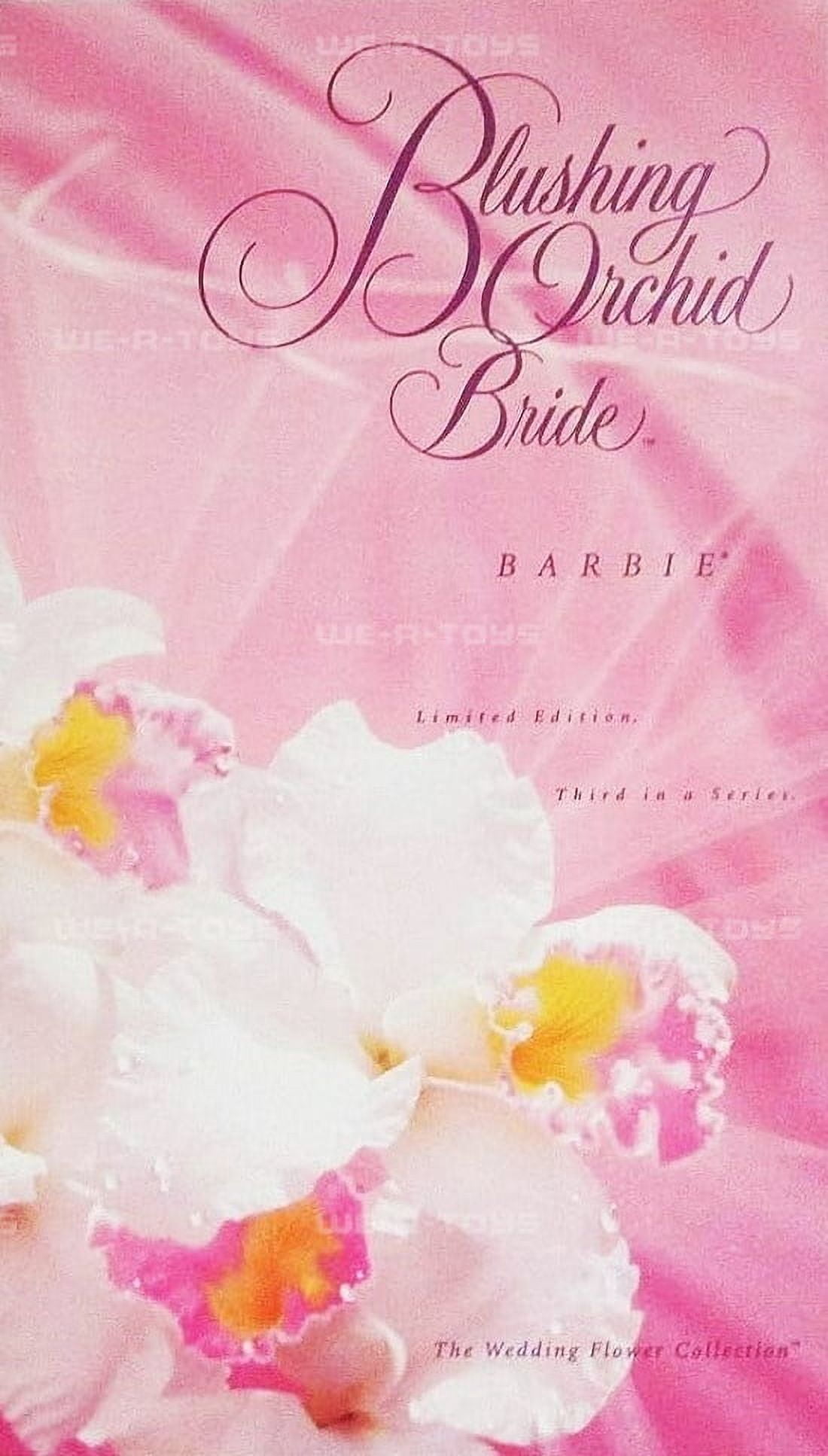 Blushing Orchid Bride Barbie Porcelain Doll The Wedding Flower Collection Mattel