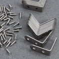 thumbnail image 3 of unbranded Soporte Fijo De 90 En Acero Inoxidable Plata Para Estantes Y Muebles, 3 of 6