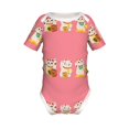 thumbnail image 2 of Balery Cute Cat Pattern Baby Climbing Clothes Infant Bodysuit Cute Infant Bodysuit Baby Romper-6 Months, 2 of 7