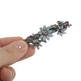 thumbnail image 4 of Unique Bargains 1 Pc Hair Clips Grace Flower Spring Clip Hairdo Clip Light Gray, 4 of 5