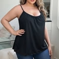 thumbnail image 3 of Valcatch Women's Cami Top with Built in Bra Cup Casual Loose Flowy Swing Pleated Tank Top with Adjustable Strap Tunic Blouses, 3 of 7