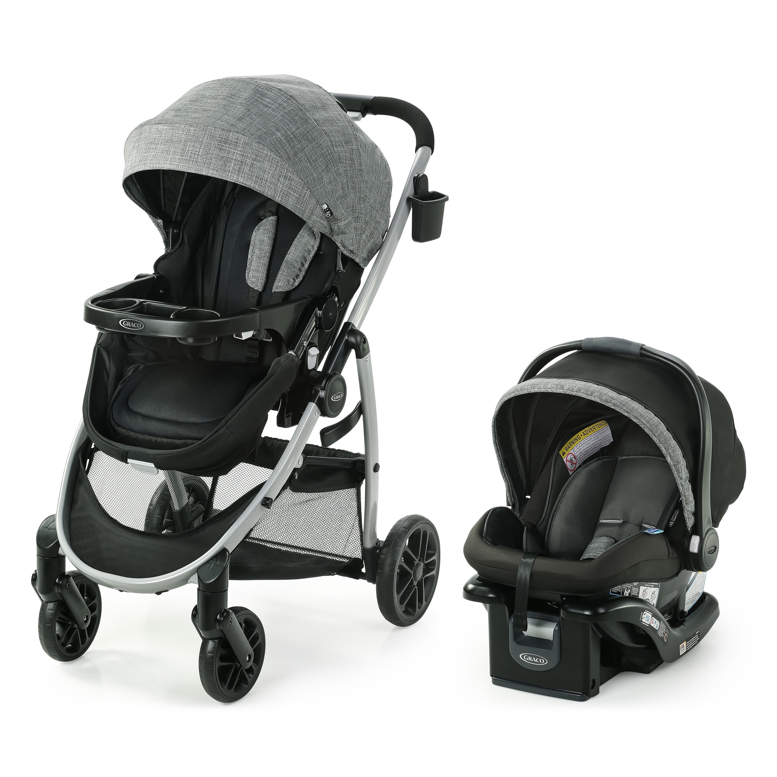 Graco Modes Pramette Travel System, 3-in-1 Baby Stroller and Infant Car Seat Combo, Rear-Facing from 1.8-16 kg (4-35 lb)