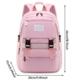 thumbnail image 3 of UJNDER Lightweight Casual Backpack for Elementary Students Comfortable Double Shoulder Daypack for Boys and Girls Daily Use Kids School Backpack,02_Pink,Mid, 3 of 4