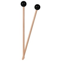 ibasenice 2Pcs Steel Drum Mallets with Wood Handle Black for Percussion Instruments