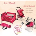 thumbnail image 2 of Set de cochecito para bebé The New York Doll, 18 pulgadas, rosa, 2 of 6