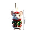 thumbnail image 3 of 2D Acrylic Animal Christmas Decoration Hanging Ornaments, Festive Colorful Decor for Tree and Home, Seasonal Animal Themed Accents for Holiday Atmosphere, 3 of 6