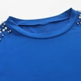 thumbnail image 6 of LYXSSBYX 2 Piece Outfit for Women Women's Sexy Beaded Solid Round Neck Long Sleeve Casual Set, 6 of 7