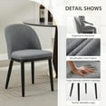 thumbnail image 4 of GARVEE Upholstered Dining Chairs Set of 6,Mid-Century Modern Dining Chair with Rubberwood Legs,Grey, 4 of 8