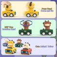 thumbnail image 5 of Bilar för barn 1+ år, pojkar och flickor, Baby Animal Racing Cars för småbarn 1-3, tryck och åk bil leksaker, 5 of 5