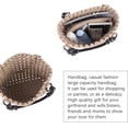 thumbnail image 5 of Woven Tote Bags for Women Hollow out Handmad Woven Leather Shoulder Bag Top-handle Purse Shopper Bag Beach Bag, 5 of 6