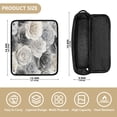 thumbnail image 4 of Hair Tool Organizer Bag with Heat Resistant Mat Removable Travel Storage Case for Hot Air Brushes Curling Irons Ink Wash Style Roses, 4 of 8