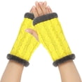 thumbnail image 2 of Nmnitkp Gloves Knitted Arm Warmers Gloves Winter Long Fingerless Gloves Thumb Hole Gloves Mittens for Women and Men ,Warmer Thumbhole Elbow Length Gloves Arm Warmers Arm Sleeves for Women, 2 of 4