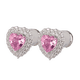 thumbnail image 1 of Aretes para Mujer de Plata .925 con Zirconia Cúbica,  LuckyLy Aretes de Corazón Brillante – Joyería Ideal como Regalos para Mamá y Regalos para Mujer en San Valentín y Navidad, Modelo Zaria rosa, 1 of 6
