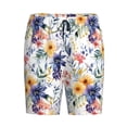 thumbnail image 4 of Wukai Lilies Flowers Men’s Short Pajama Pants With Pockets Soft Sleep Pj Shorts for Men-4X-Large, 4 of 6