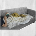 thumbnail image 5 of Saying Soft Flannel Fleece Throw Blanket, Cursive Typography on Plain Background Uplifting Themed Illustration, Cozy Plush for Indoor and Outdoor Use, 50" x 70", Sand Brown, by Ambesonne, 5 of 5