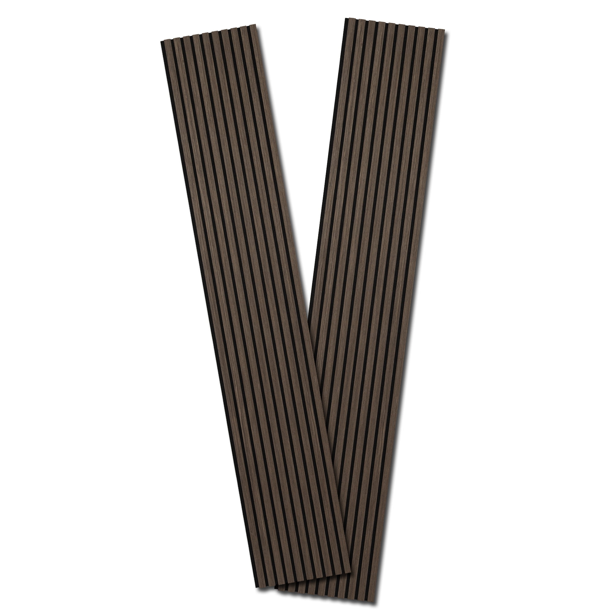 2PCS 16''x104'' Wood Slat Acoustic Wall Paneling for Interior and Ceiling Decor,23Sq.ft,AmericaWalnut