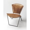 thumbnail image 2 of Modern Clamshell Leather Accent Chair, 2 of 2