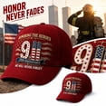 thumbnail image 5 of 9/11 25th Anniversary Patriotic Baseball Cap Honoring The Heroes We Will Never Forget American Flag Embroidered Tactical Dad Hat for Men Women, 5 of 5